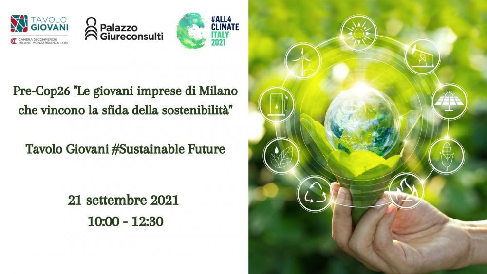 Locandina evento Le giovani imprese di Milano che vincono la sfida della sostenibilità